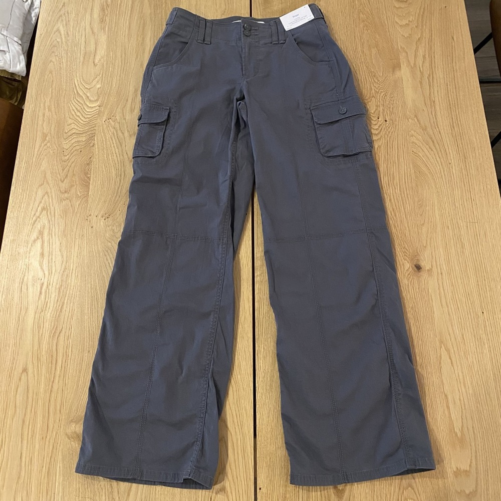 HOLLISTER NWT Baggy chino pant women's 000/W23 low rise gray Y2K relaxed leg*